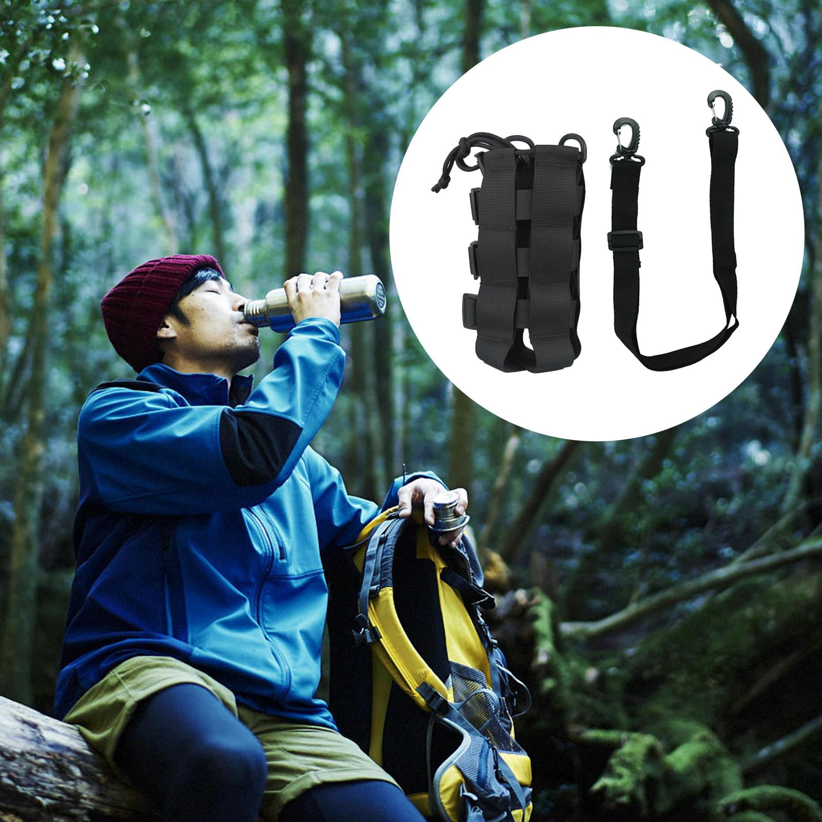 Water Bottles Pouch Bag Water Bottle Holder Pouch Portable Travel Bottle Carrier Bag for Camping Hiking Fishing , Black 2.5L Black