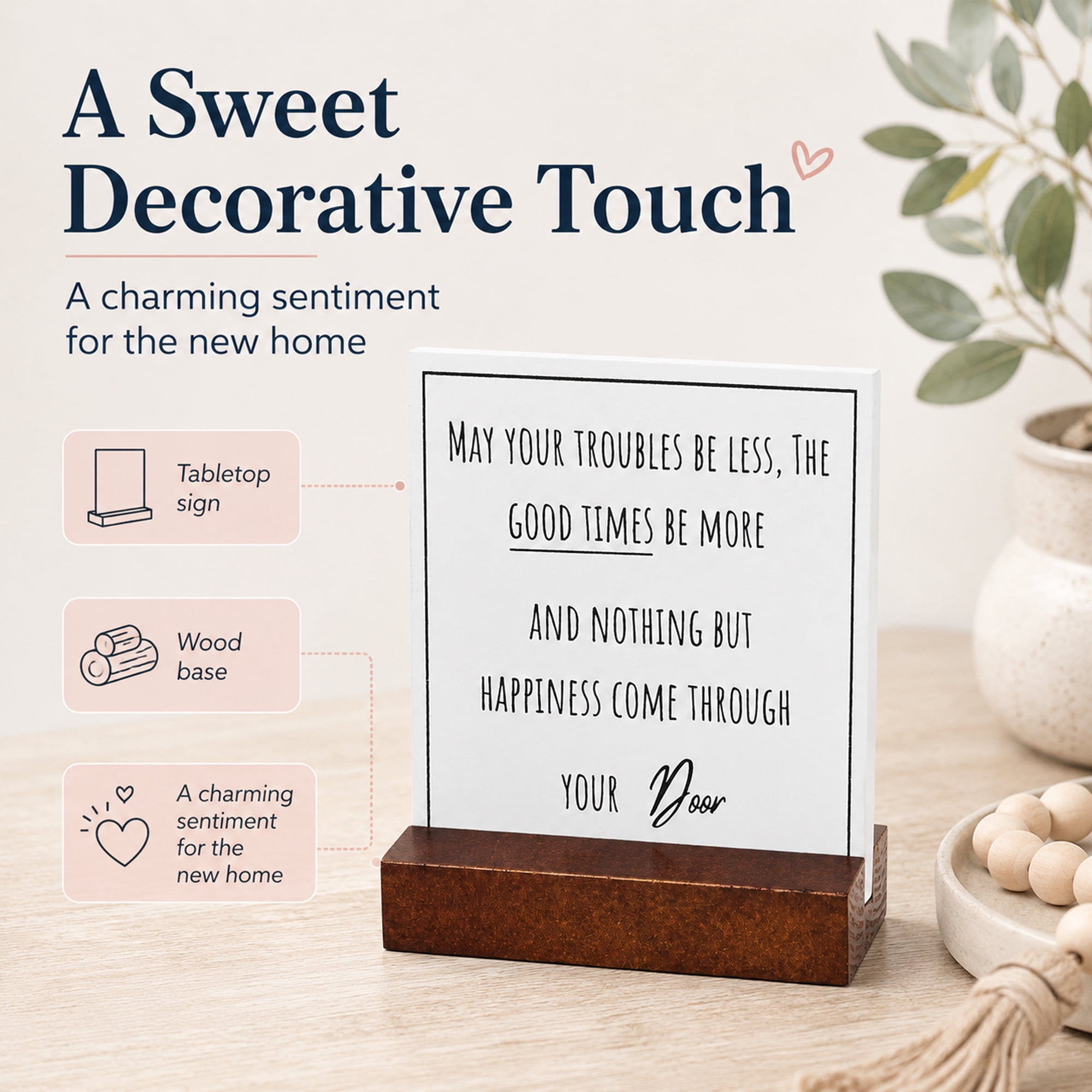 Housewarming Gift Set for New Home, 8-Piece New Home Gift Box with Ceramic Mug, Coasters, Bottle Opener, Keychain, Cleaning Cloth, Tabletop Sign and Greeting Card
