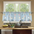 thumbnail image 4 of Yayeee Kitchen Curtains Tier Set of 2 Light Filtering 57"x36" Over Sink Window Panels, Blue Rabbits, 4 of 7