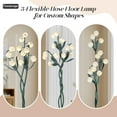 thumbnail image 4 of 12 Heads Flower Floor Lamp, Lily of The Valley Green Flower Lamp, 63-Inch 3 Flexible Stems Vintage Corner Standing Cute Tall Light for Living Room Kids Girls Bedroom, Bulbs Included, 4 of 6