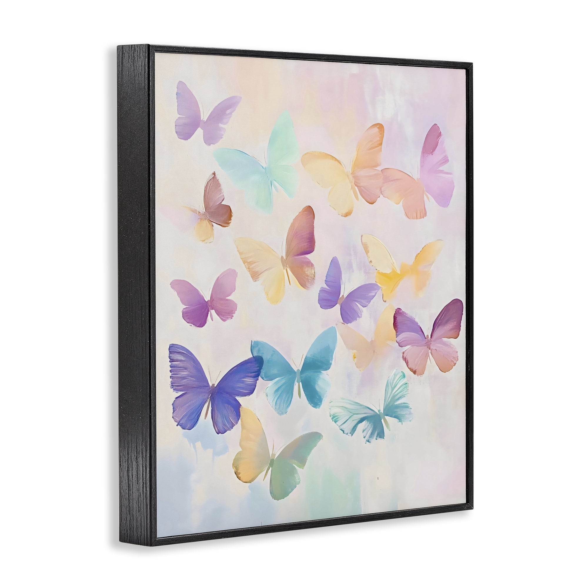Stupell Industries Pastel Butterfly Dreams Black Framed Giclee Art, design by The Prints Vibe
