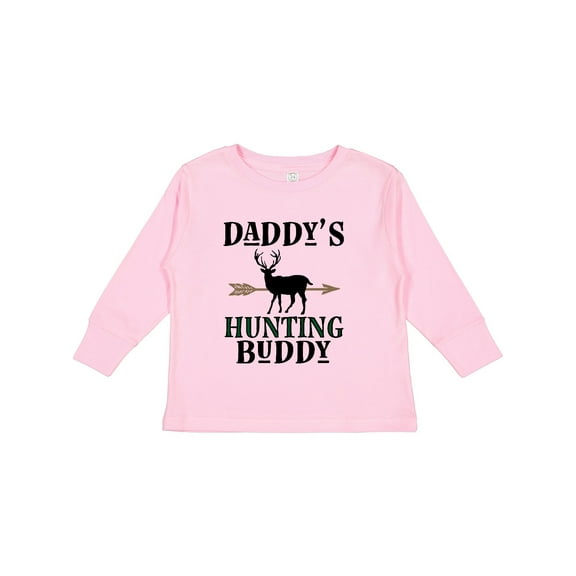 Inktastic Daddy Hunting Buddy Bow Hunter Boys Long Sleeve Toddler T-Shirt