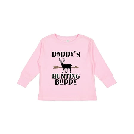 

Inktastic Daddy Hunting Buddy Bow Hunter Gift Toddler Boy Girl Long Sleeve T-Shirt