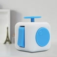 thumbnail image 3 of Fidget Cube Sincero Juguete de estrés y ansiedad blanco y azul, 3 of 8