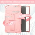 thumbnail image 2 of ELEHOLD Heavy Duty Rugged Case for Samsung Galaxy Tab A9 Plus 11 Inch (SM-X210/X215/X216/X218), Built-in Hidden Kickstand Shockproof Silicone Case Hybrid PC Cover for Galaxy Tab A9+,Rosegold, 2 of 5