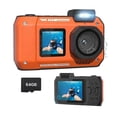 thumbnail image 1 of Waterproof Camera 4K 65MP Underwater Camera with 64G Card, for Snorkeling Autofocus Selfie Dual-Scre, 1 of 5