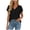 QRWX1-Black, variant on Short Sleeve Shirts for Women V Neck Pleated Back Trendy Blouses Dressy Casual Lightweight Summer Tunic Tops Green M