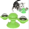 thumbnail image 1 of Juguete Interactivo para Gatos, Juguete Giratorio para Gatos con Molino de Viento, Juguete para Masticar con Plato Giratorio y Sombrero con Cepillo - Verde JM, 1 of 5