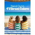 thumbnail image 2 of Utopia Towels Pack of 4 Cabana Beach Towels, Oversized 30 x 60 Inches Cotton Beach Towel Set, Smooth Ring Spun Texture for Pool and Swim Days, Modern Striped Design Bath Towels, 2 of 9