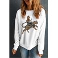 thumbnail image 6 of TinyCribz Women's Western Cowboy Sweatshirt, Cheetah Graphic Pullover XL, 6 of 6