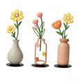 thumbnail image 3 of 3 piezas de flores de metal para decoración de pared, adornos colgantes decorativos de hierro, decoración floral para el hogar, la oficina o el Estilo C, 3 of 8