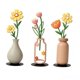 thumbnail image 3 of 3 piezas de flores de metal para decoración de pared, adornos colgantes decorativos de hierro, decoración floral para el hogar, la oficina o el Estilo C, 3 of 8
