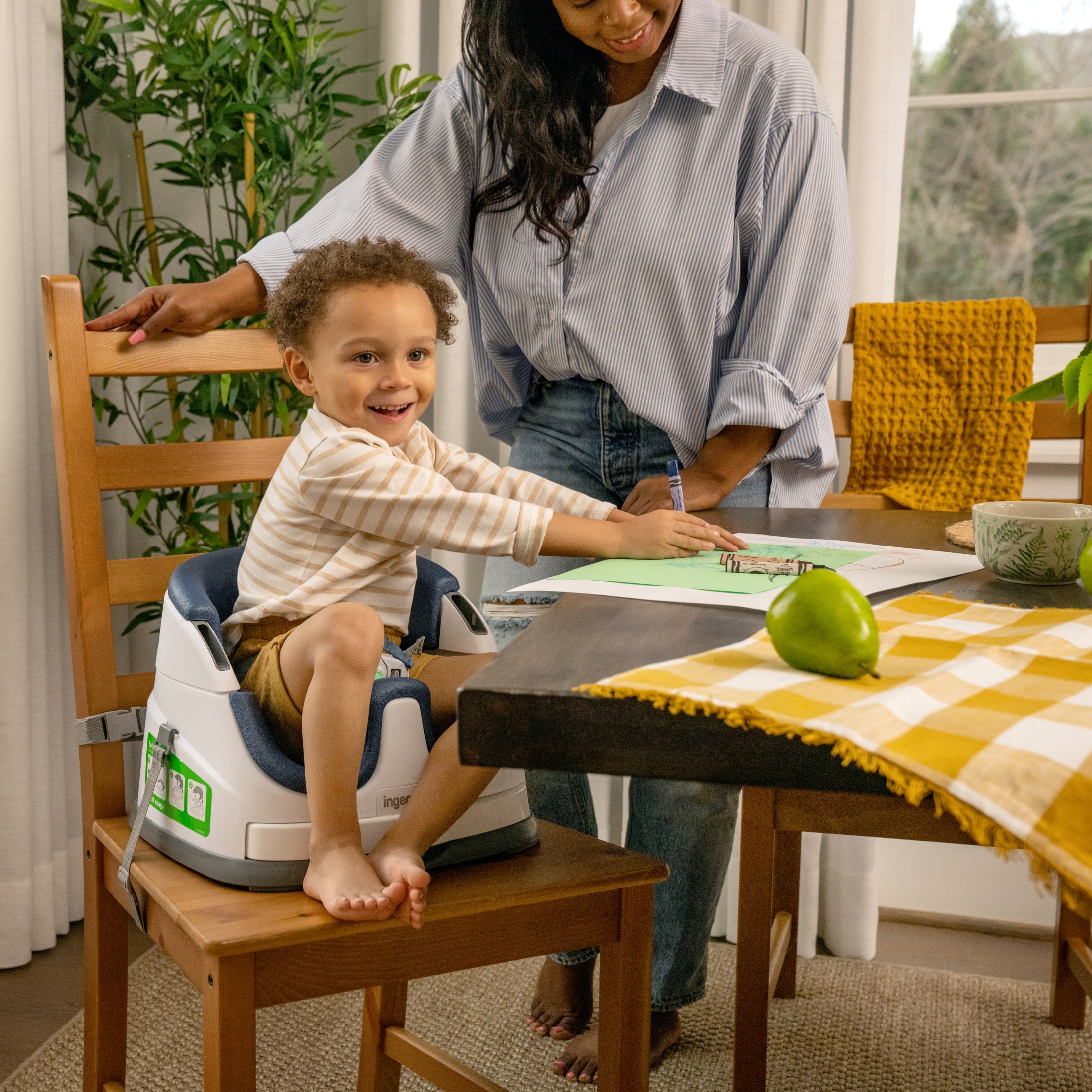 Ingenuity Baby Base 2-in-1 Booster Seat, Night Sky photo 8