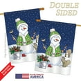 thumbnail image 3 of Breeze Decor BD-WT-H-114210-IP-BO-DS02-US 28 x 40 in. Decorating with Snowmen Winter - Seasonal Winter Wonderland Impressions, Decorative Vertical House Flag, 3 of 4