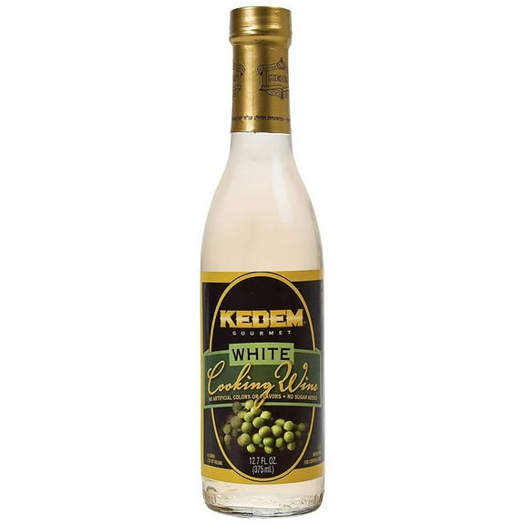 Kedem White Cooking Wine, 12.7oz Bottle, Gluten Free, Kosher