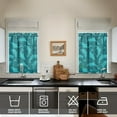 thumbnail image 4 of Kitchen Curtains 36 Inch Short - 3 Panel Set, Shark Whale Dolphin Ocean Theme, Rod Pocket Window Curtain, 100% Polyester for Nautical Farmhouse Kitchen, Easy Wash, 4 of 6
