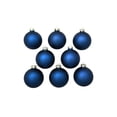 thumbnail image 3 of Whitehurst Matte Glass Christmas Ball Ornaments - 3.25" (80mm) - Midnight Blue - 8ct, 3 of 4