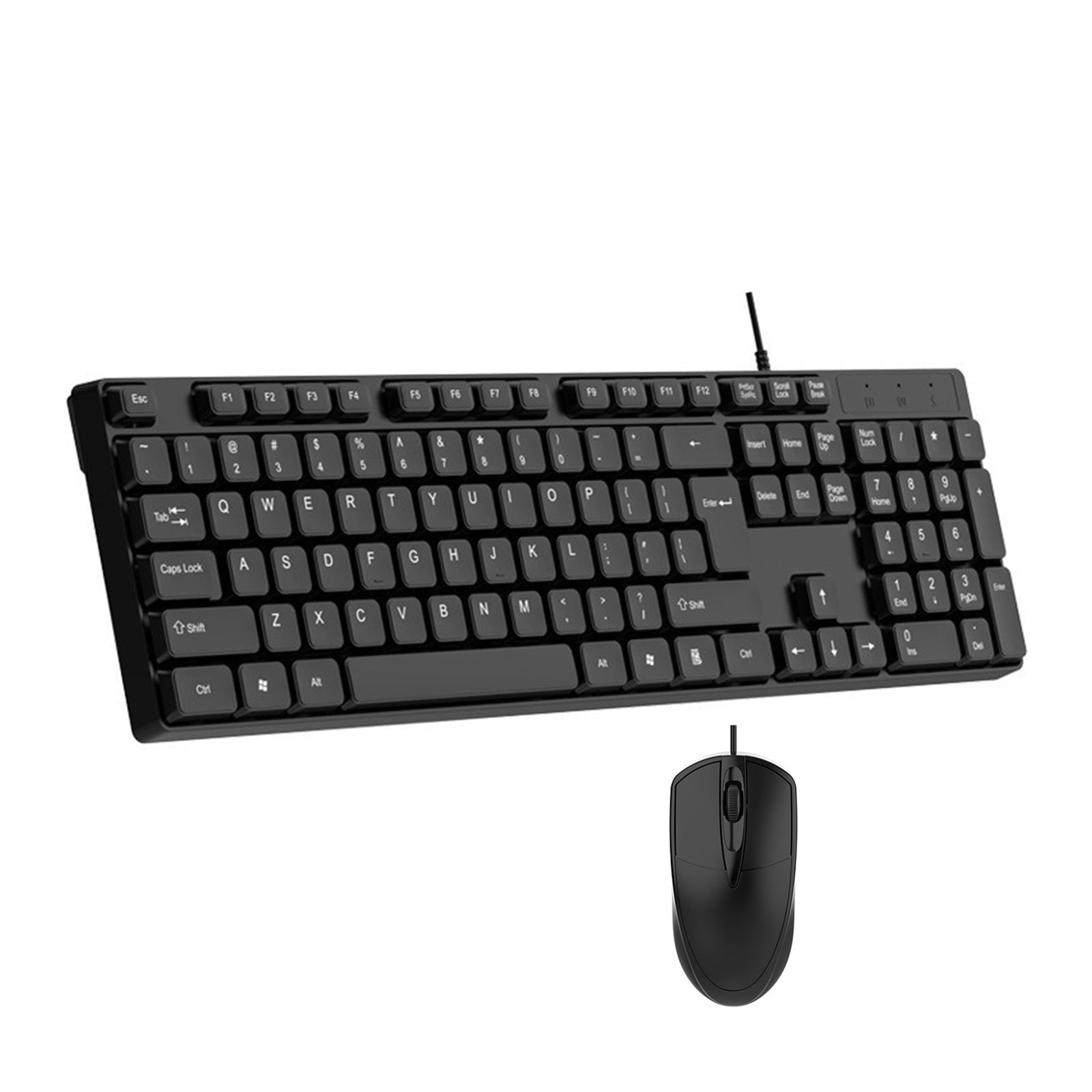 Full Sized Ergonomic Gaming Keyboard and Combo with Number Pad USB Corded Computer Keyboard For Home Office