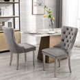 thumbnail image 5 of Rubberwood Frame & Velvet Upholstered | Perfect for Modern Dining Spaces | Elegant and Sturdy Dining Chair Set, 5 of 6