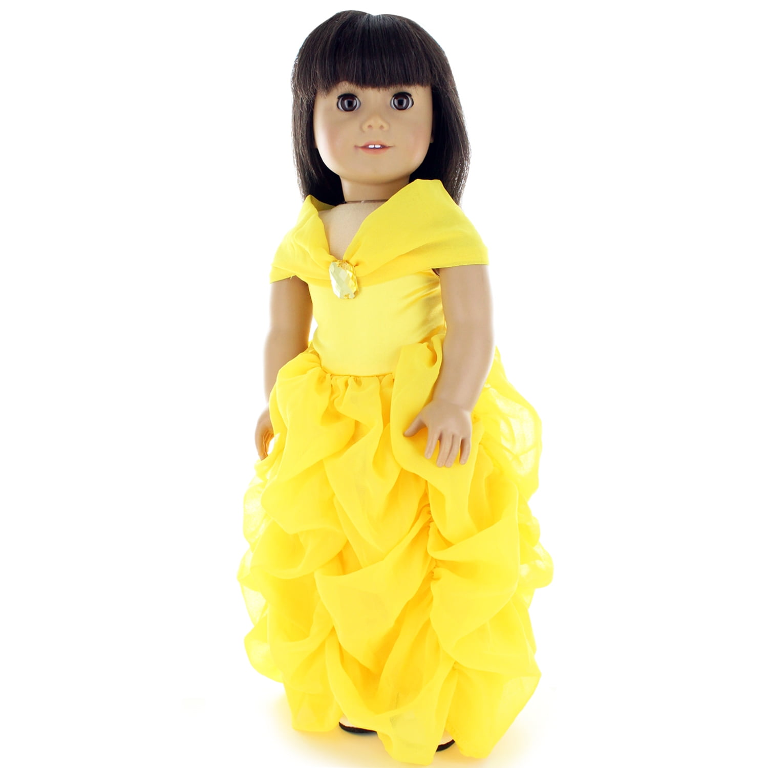 Doll Clothes Yellow Princess Dress Fits American Girl & Other 18 Inch Dolls