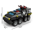 thumbnail image 5 of Bloques de construcción militares 6 en 1, coche de policía de tigre, vehículo blindado, juego de aviones, juguetes de construcción DIY para niños, regalo de cumpleaños y Navidad, 5 of 5