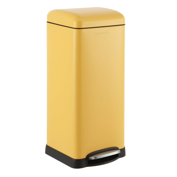 happimess Betty Retro 8-Gallon Step-Open Trash Can, Daffodil Yellow, HPM1007K