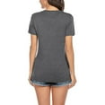 thumbnail image 6 of Women's Maternity Shirts Short Sleeve Pregnancy Tops Side Button Crew Neck Tshirts Casual Lounge Clothes, 6 of 8