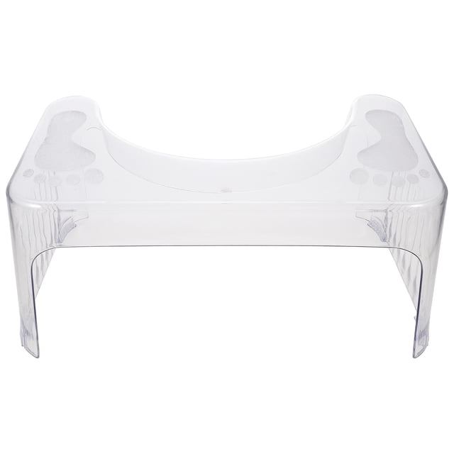 Minkissy Potty Foot Stool for Kids Anti-skid Plastic Transparent Comfortable Stepping Bathroom Use 1Pcs