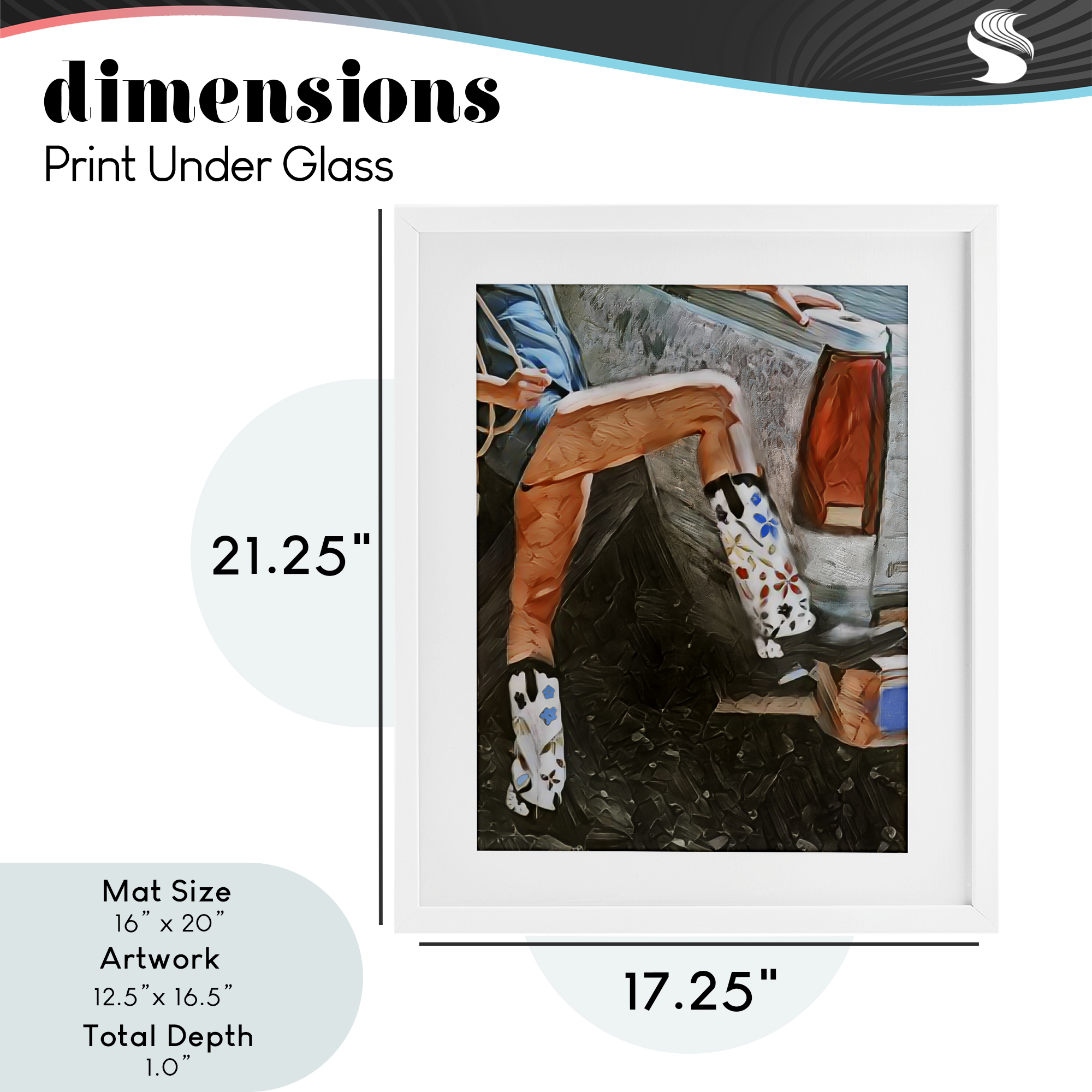 Round Up Cowgirl Boots White Framed Print Under Glass, design by Jesse Keith