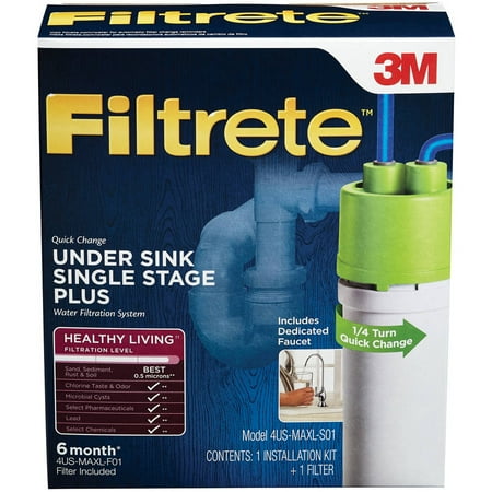 Filtrete Under Sink System with Dedicated Faucet (Sediment, CTO, Cysts, Lead, Pharmaceuticals & Select VOCs)
