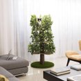 thumbnail image 2 of On2Pets CT001 Arbre à Chat Rond de 60 Pouces avec 3 Étagères et Tour de Condo avec Feuilles, 2 of 2