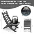 thumbnail image 2 of Hidpriva Portable All-Weather Resistant Xavier-Chair, Folding HDPE Plastic Adirondack Chairs for Outdoor Fire-Pit Patio Lawn Beach Poolside,Grey, 2 of 7