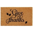 thumbnail image 1 of Calloway Mills 102411729 17 x 29 in. Give Thanks Rectangular Doormat, Natural & Black, 1 of 1
