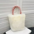thumbnail image 4 of TaTaai 3Pcs Faux Fluffy Tote Bags Winter Furry Purse for Women Faux Fur Bag Fuzzy Shoulder Handbag, 4 of 5