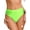 Fluorescent Green, variant on DPOIS Women's Glossy Seamless Briefs Underwear Stretchy High Waist Bottoms Briefs White L