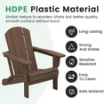 thumbnail image 5 of LOYALICE Outdoor Patio Chair, HDPE Plastic Adirondack Chair, Brown, 5 of 11