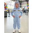 thumbnail image 6 of RUINIXCW Toddler Baby Boy Pilot Uniform Outfit Infant Baby Boys Halloween Costume Baby Flight Suit Long Sleeve Zipper Jumpsuit Romper with Hat Spring Fall Winter Clothes, 6 of 10