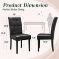 thumbnail image 6 of Vyrox Dining Chairs Set of 2, PU Leather Tufted High Back Parsons Chairs for Kitchen Dining Room，Black, 6 of 7