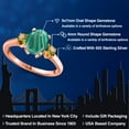 thumbnail image 2 of Gem Stone King 18K Rose Gold Plated Silver Green Malachite and Yellow Citrine Engagement Ring for Women | 3.01 Cttw | Oval 9X7MM | Gemstone Birthstone | Size 9, 2 of 6