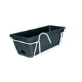 thumbnail image 2 of koolsoo Outdoor Wall Planter Hanging Drainage Decorative 20'' Window Box Planter Railing dark green, 2 of 9