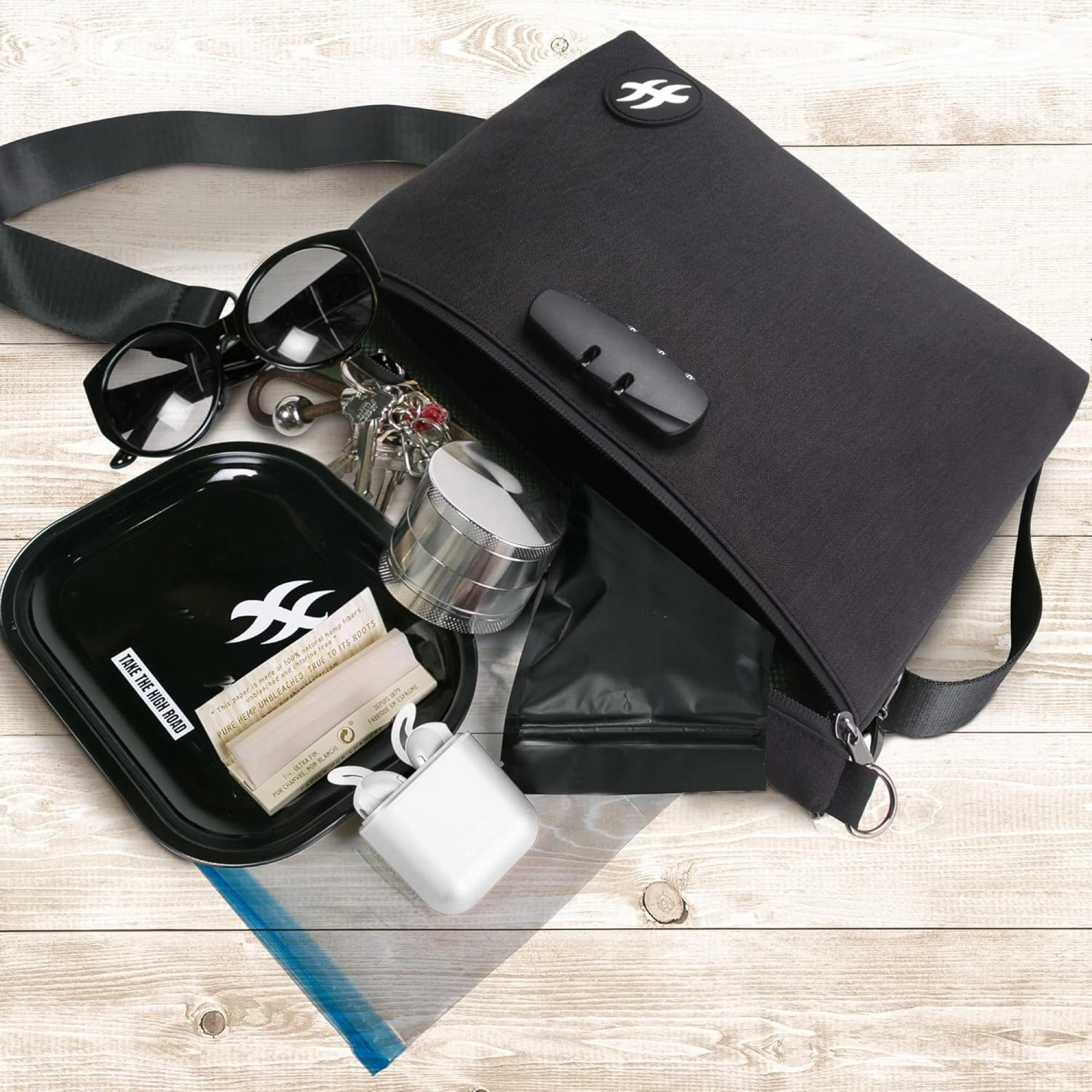 Lockable Travel Organizer Bag with Combination Lock, Secure Storage Pouch for Daily Use, Travel, Camping & Outdoor Trips