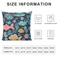 thumbnail image 5 of BCIIG Fish Seaweed Graphic Decorative Throw Pillow Cover for Home Couch Living Room Bed Sofa, 1PC Short Plush Cushion Cover 12x12in, 5 of 5