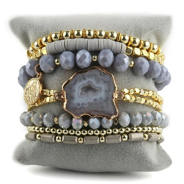 Set de pulseras Bohemian Stacked de 7 piezas para mujer