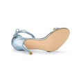 thumbnail image 5 of BLISSFUL STEP Lace Up Open Toe Stiletto Heeled Sandals for Women Sky Blue 8.5, 5 of 8
