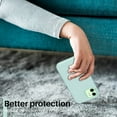thumbnail image 5 of Shockproof Liquid Silicone Designed for iPhone 12 Mini Case 5.4", Gel Rubber Full Body Protection Anti-Shock Cover Case Drop Protection Silicone Case 5.4inch-Mint Green, 5 of 11