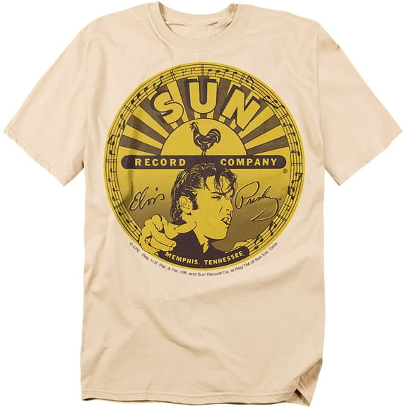 Sun T-Shirt Elvis Full Sun Label Unisex Graphic Tee For Men & Women Cream 