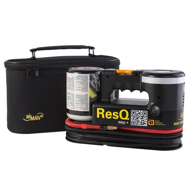 Kit de reparación de neumáticos AIRMAN ResQ Pro+, compresor de 12 V con luz LED