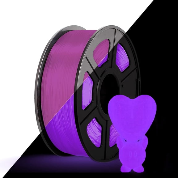 TPU Glow in The Dark Filament 3D Printer Filament , TPU 95A, purple, 250g(0.55lbs) 1.75mm Halloween 3D printer filament.