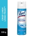 thumbnail image 1 of Lysol All-in-One Disinfectant Spray, Crisp Linen, Disinfects and Eliminates Odors on Hard Surfaces and Fabrics, Kills 99.99% of Viruses and Bacteria, 539g, 1 of 4