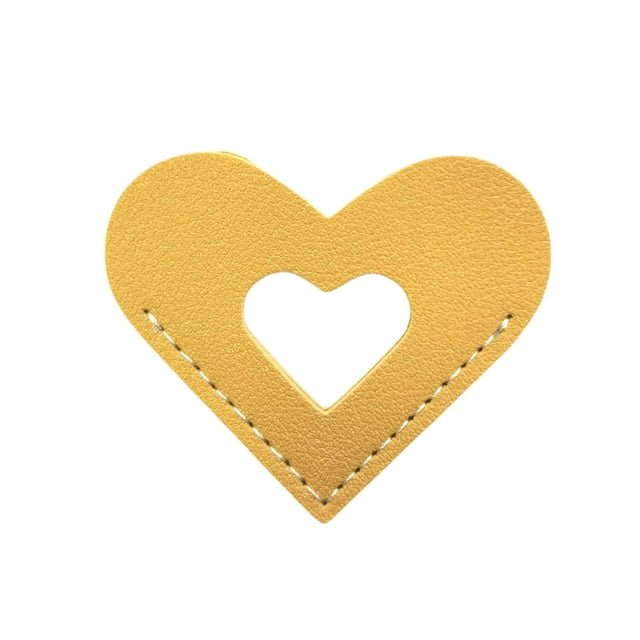 Heart Gift Bag Leather Heart Bookmark Corner Leather Bookmark Personalized Hand Reading Bookmark with Velvet Bag Bookworm Booklover Gift Personalized Gift Bags